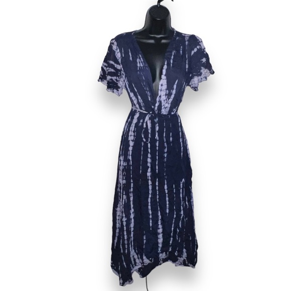 Raviya Other - Raviya Women's Tie Dye Print Cover Up Wrap Dress coverup Blue Size Medium